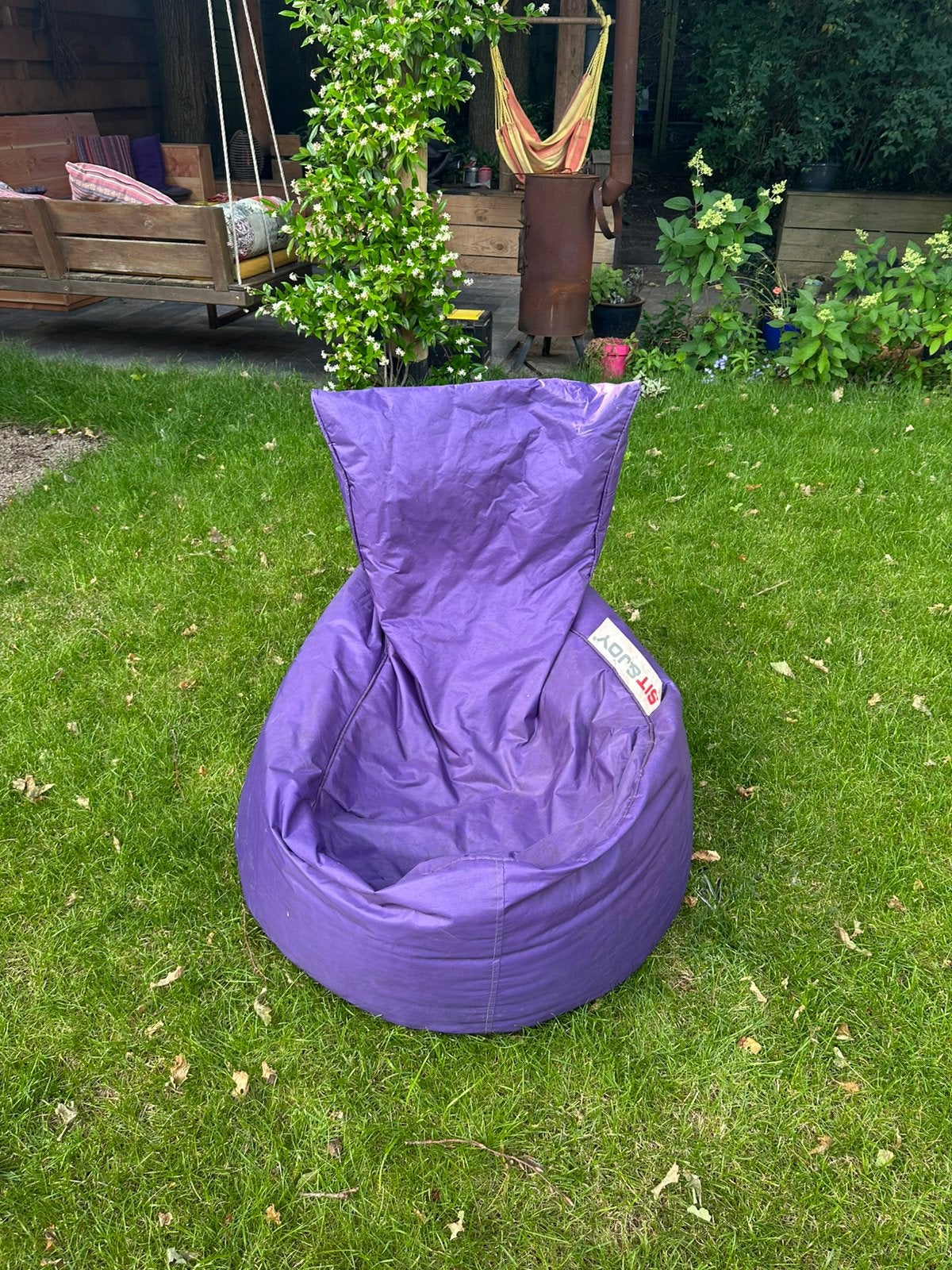 Zitzak van SIT&JOY, Huis en Inrichting, Zitzakken, Ophalen, Gebruikt, Paars, Zitzakstoel
