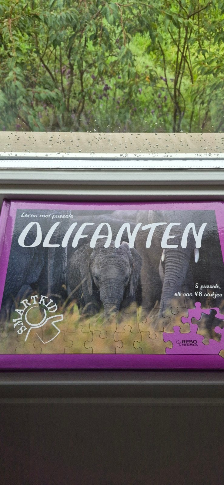 5x Olifanten Puzzels (48 stukjes) met Boek, Kinderen en Baby's, Ophalen of Verzenden, 10 tot 50 stukjes, Zo goed als nieuw, 4 tot 6 jaar