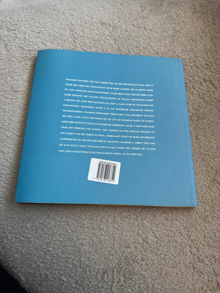 Italian Inspiration Kookboek - Authentiek Italiaans, Boeken, Kookboeken, Ophalen of Verzenden, Zo goed als nieuw, Italië, Voorgerechten en Soepen