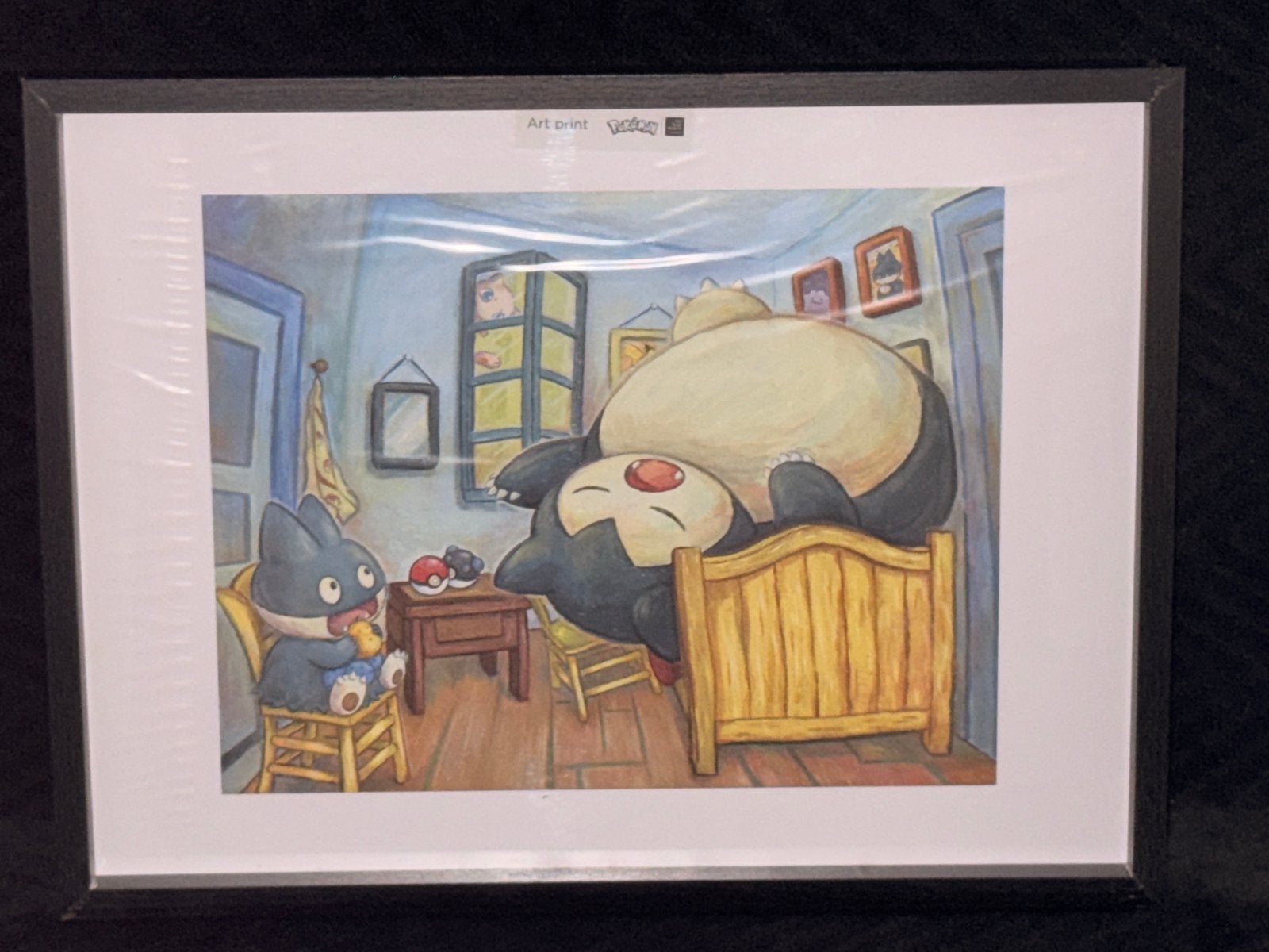 Officiële Pokémon Art Print – Snorlax & Munchlax met lijst., Hobby en Vrije tijd, Verzamelkaartspellen | Pokémon, Verzenden