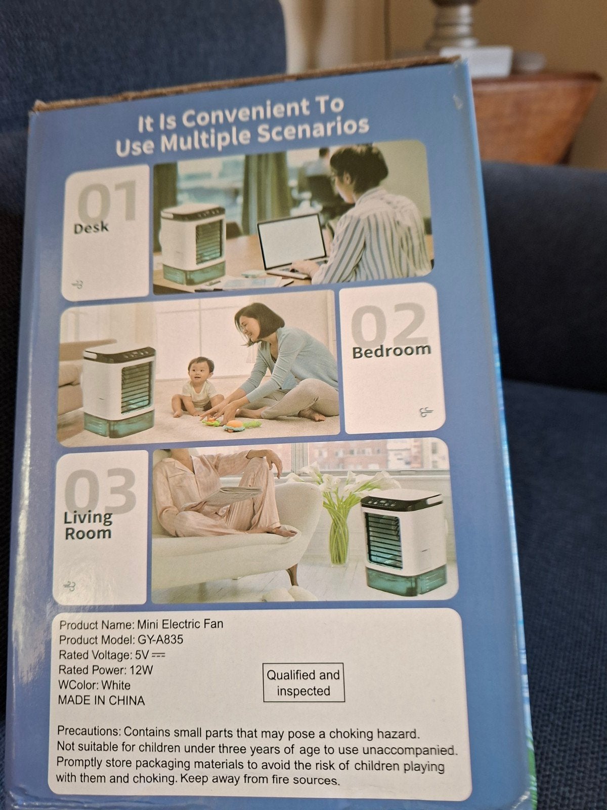 Mini Elektrische Ventilator - Draagbare Luchtkoeler, Witgoed en Apparatuur, Ophalen, Nieuw, Tafelventilator