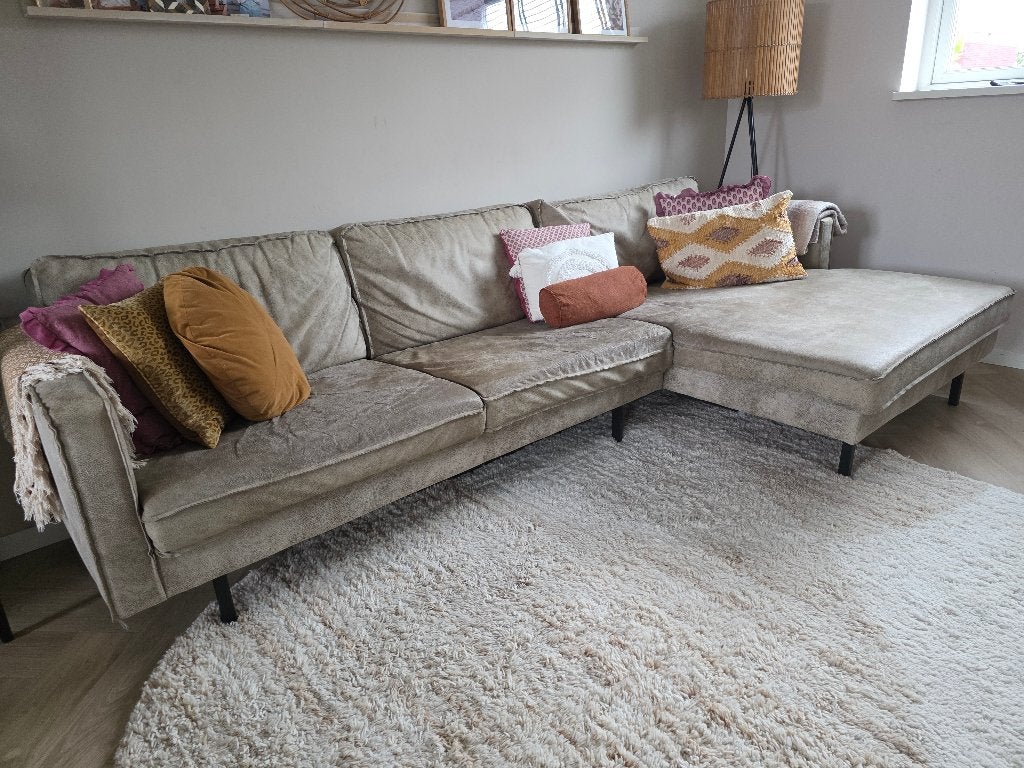 Woood Rodeo Lounge Bank - Rechts - Kleur: Elephant Skin, Ophalen, Kunststof, Gebruikt, Hoekbank