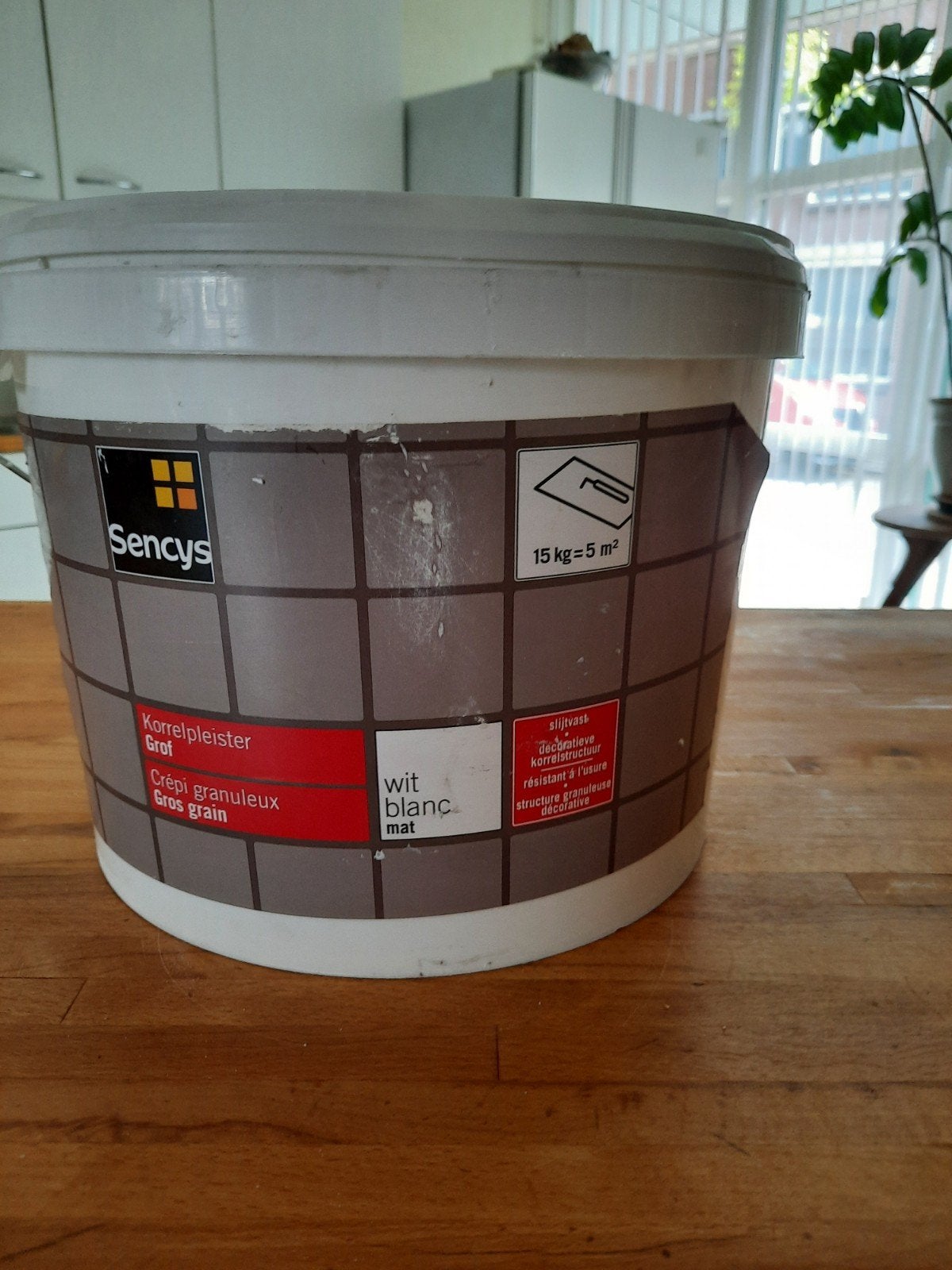 Sencys Korrelpleister Grof Wit - Kwart emmer, Minder dan 5 liter, Ophalen, Nieuw, Wit