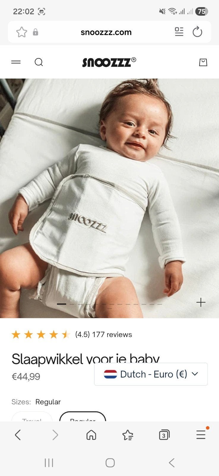 Snoozz babywikkel Nieuw!, Kinderen en Baby's, Ophalen, Nieuw, Jongetje of Meisje