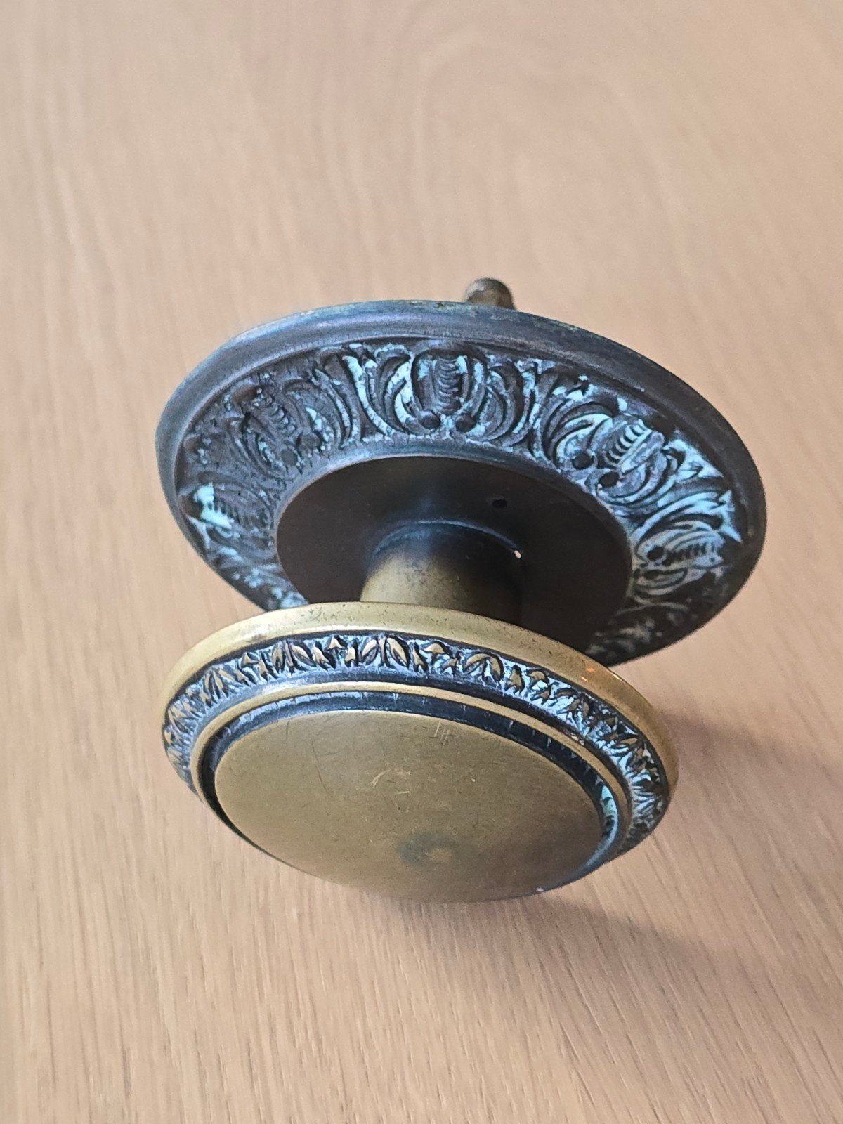 antieke Art Nouveau koperen deurknop / buitendeurknop €59, Ophalen of Verzenden, Koper