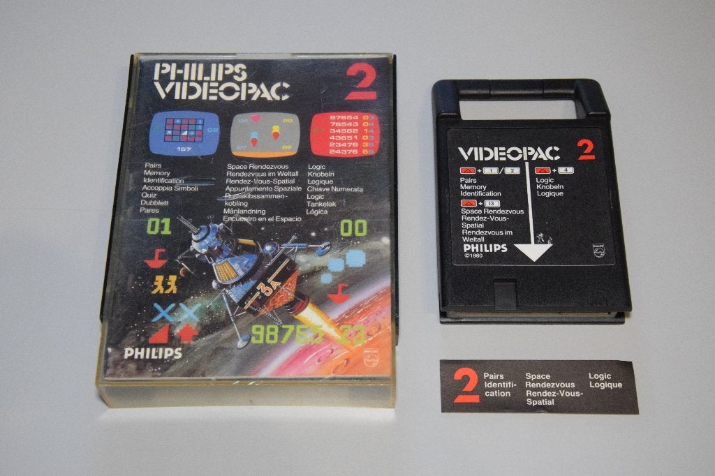 Philips Videopac : Pairs / Space Rendezvous / Logic  (2), Spelcomputers en Games, Games | Overige, Gebruikt, Puzzel en Educatief