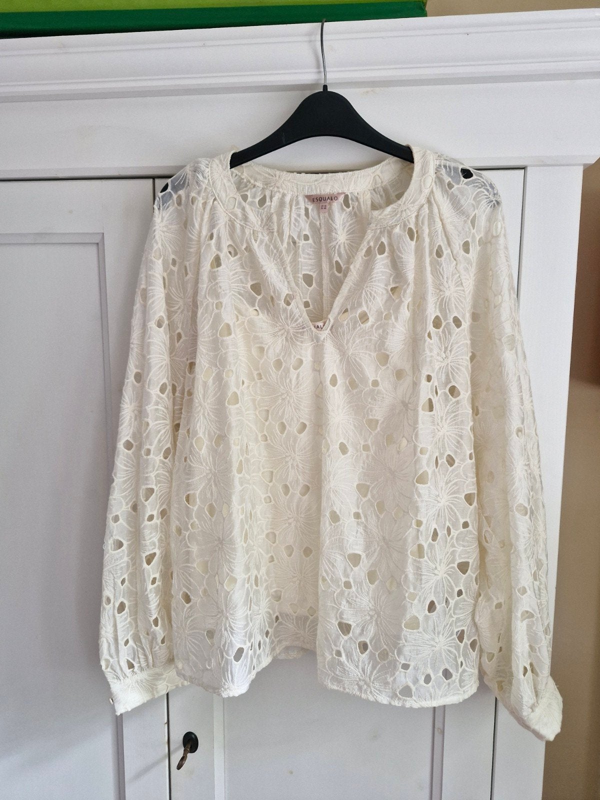 EsQualo blouse gebroken wit/ crème met ondershirtje maat 40, Maat 38/40 (M), Wit, Esqualo, Ophalen of Verzenden