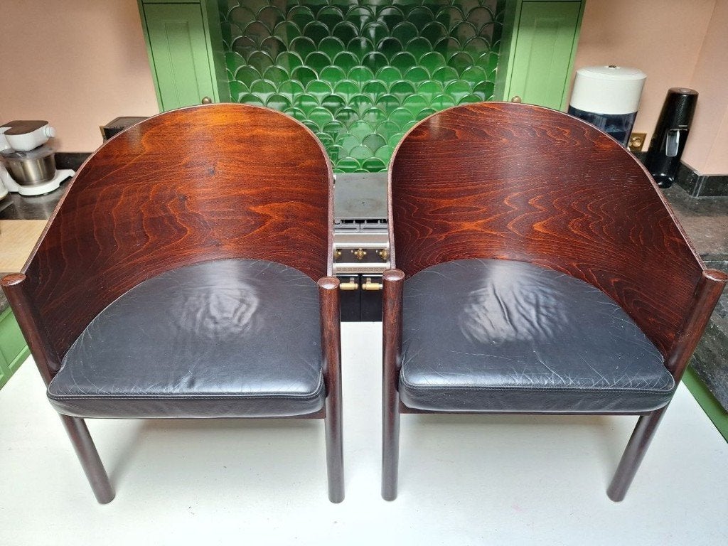 Twee stoelen in Philippe Starck-stijl, Ophalen, Gebruikt, Twee, Bruin