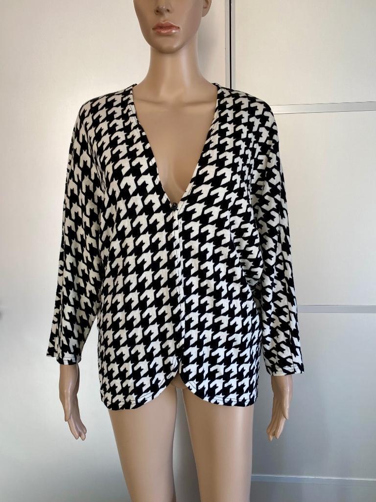 i41 Only maat S=36 oversized fijn-gebreid vest zwart/wit, Only, Wit, Ophalen of Verzenden, Zo goed als nieuw