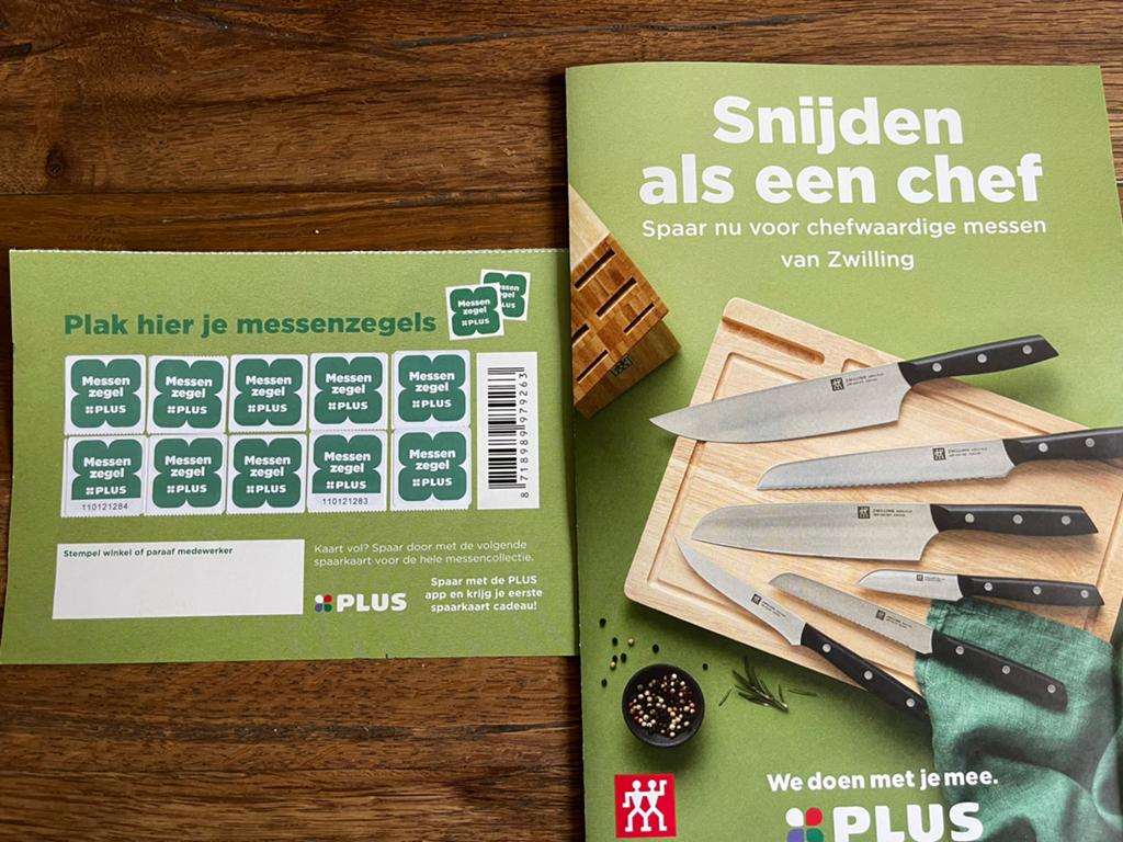 Plus volle spaarkaart messen zegels., Plus, Ophalen of Verzenden