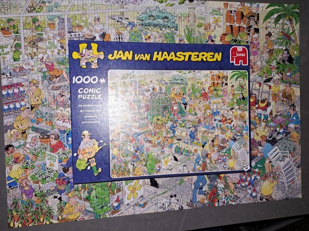 Jan van Haasteren Tuincentrum puzzel 1000 stukjes, Ophalen of Verzenden, Meer dan 50 stukjes, 6 jaar of ouder