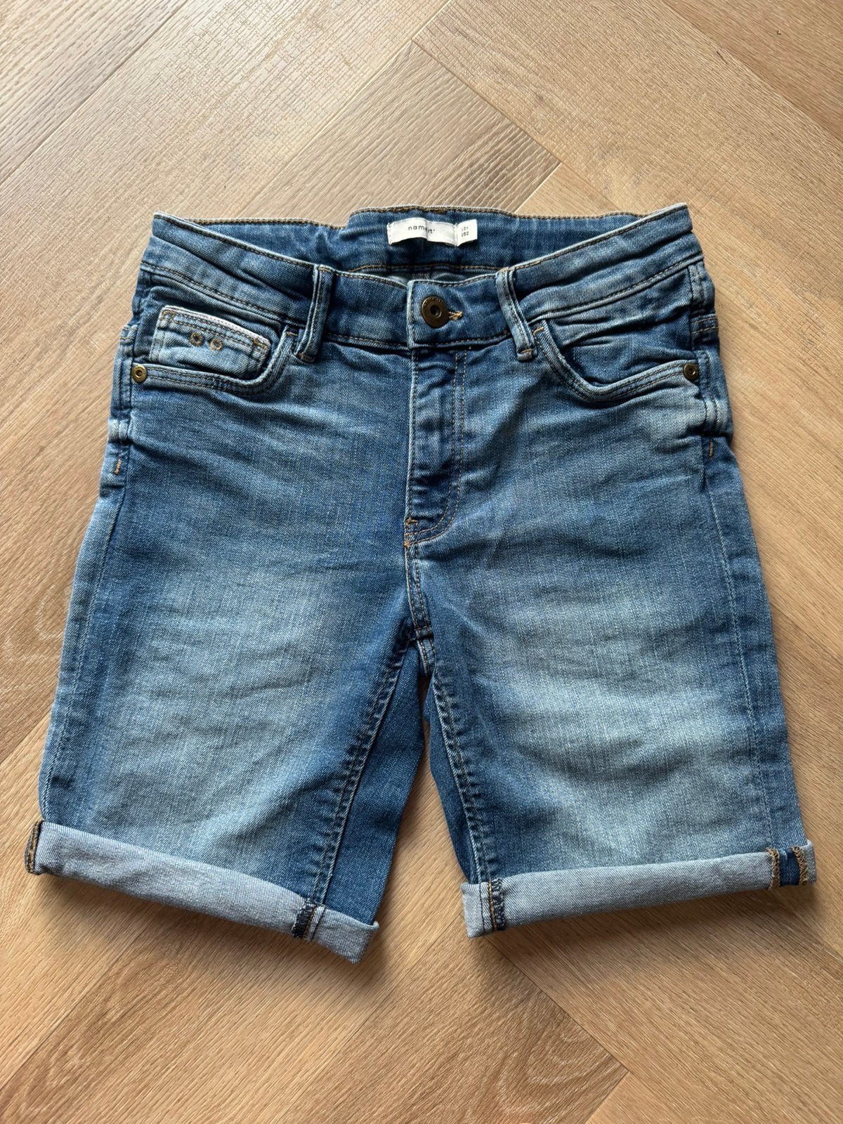 Name it korte broek spijker blauw maat 152, Ophalen of Verzenden, Zo goed als nieuw, Jongen, Broek