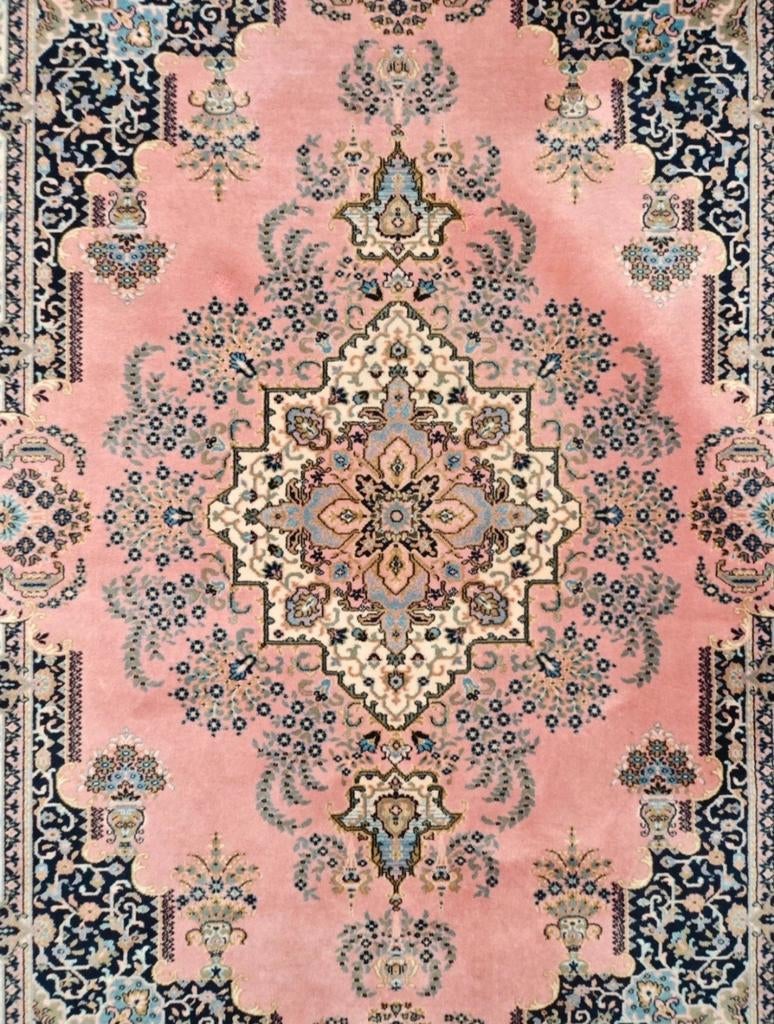 Vintage oosters wol Galaxy vloerkleed medallion 170x235cm, Crème, 150 tot 200 cm, Ophalen of Verzenden, Zo goed als nieuw
