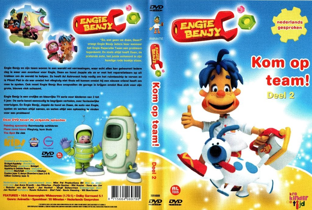 Engie Benjy, Kom op team!, Deel 2, Cd's en Dvd's, Dvd's | Kinderen en Jeugd, Alle leeftijden, Ophalen of Verzenden, Zo goed als nieuw