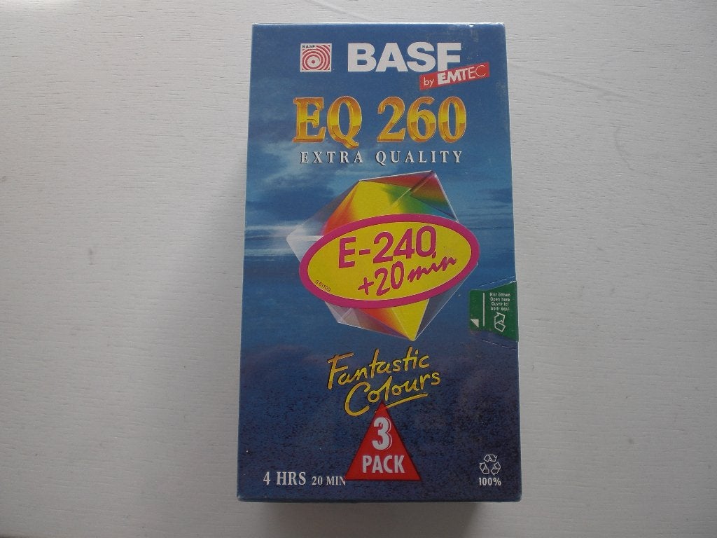 3 nieuwe BASF EQ260 Videobanden, Alle leeftijden, Verzenden, Nieuw in verpakking, Overige genres