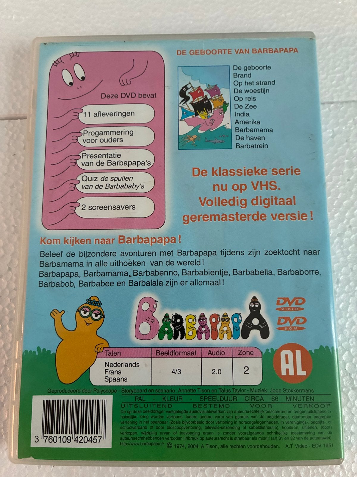 Barbapapa DVD Box: De Geboorte, Avonturen & Het Nieuwe Huis, Animatie, Verzamelbox, Alle leeftijden, Gebruikt