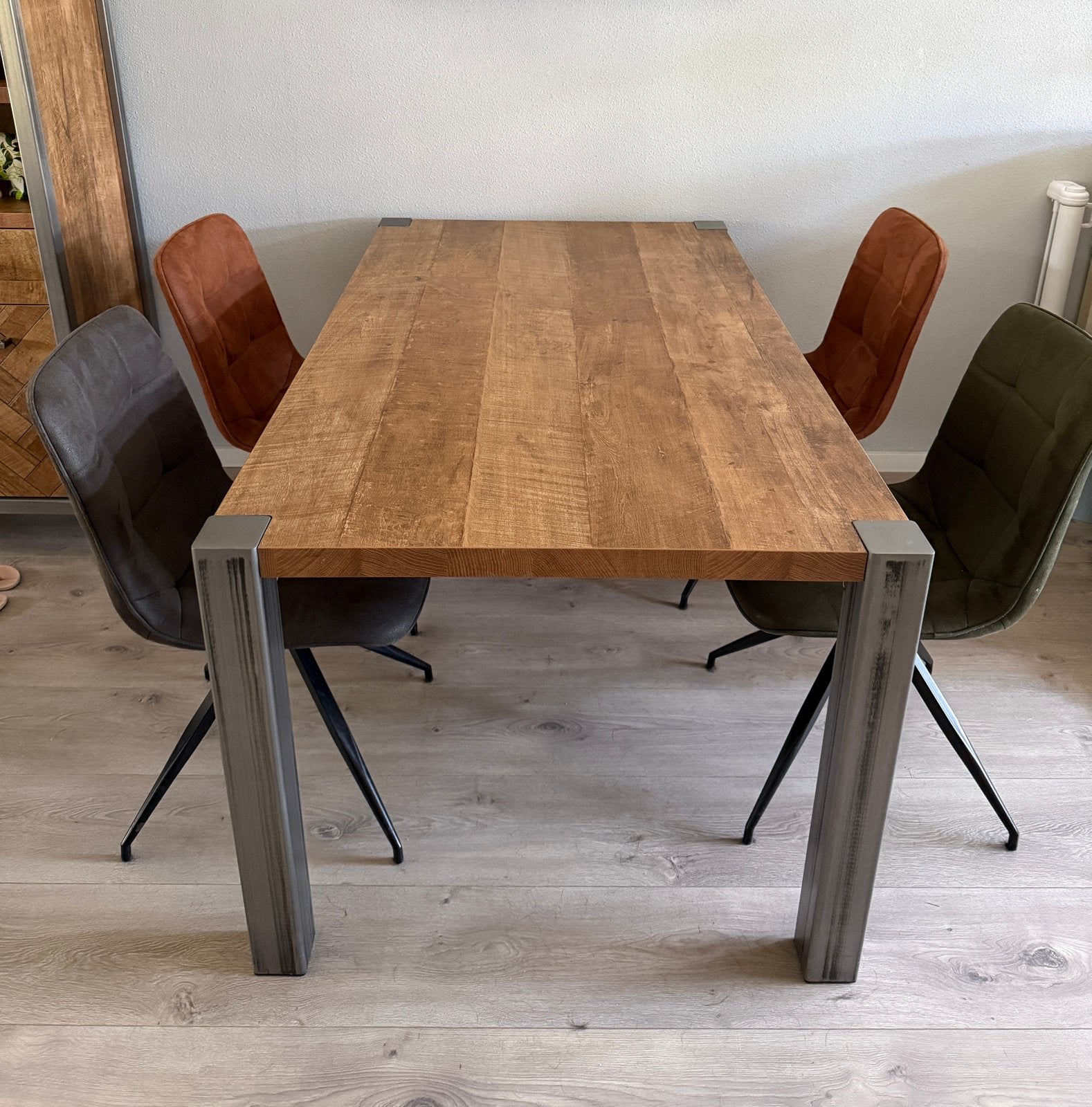 Santos eettafel 160x90 – nette staat + evt. 6 stoelen, Ophalen, Kunststof, 50 tot 100 cm, Zo goed als nieuw