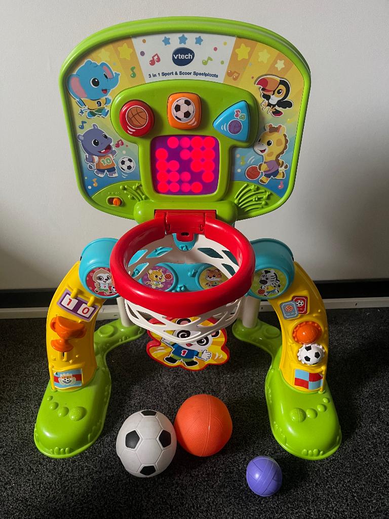 Vtech 3 in 1 sport en scoor speelplaats, Kinderen en Baby's, Speelgoed | Vtech, Ophalen, Zo goed als nieuw, 6 maanden tot 2 jaar