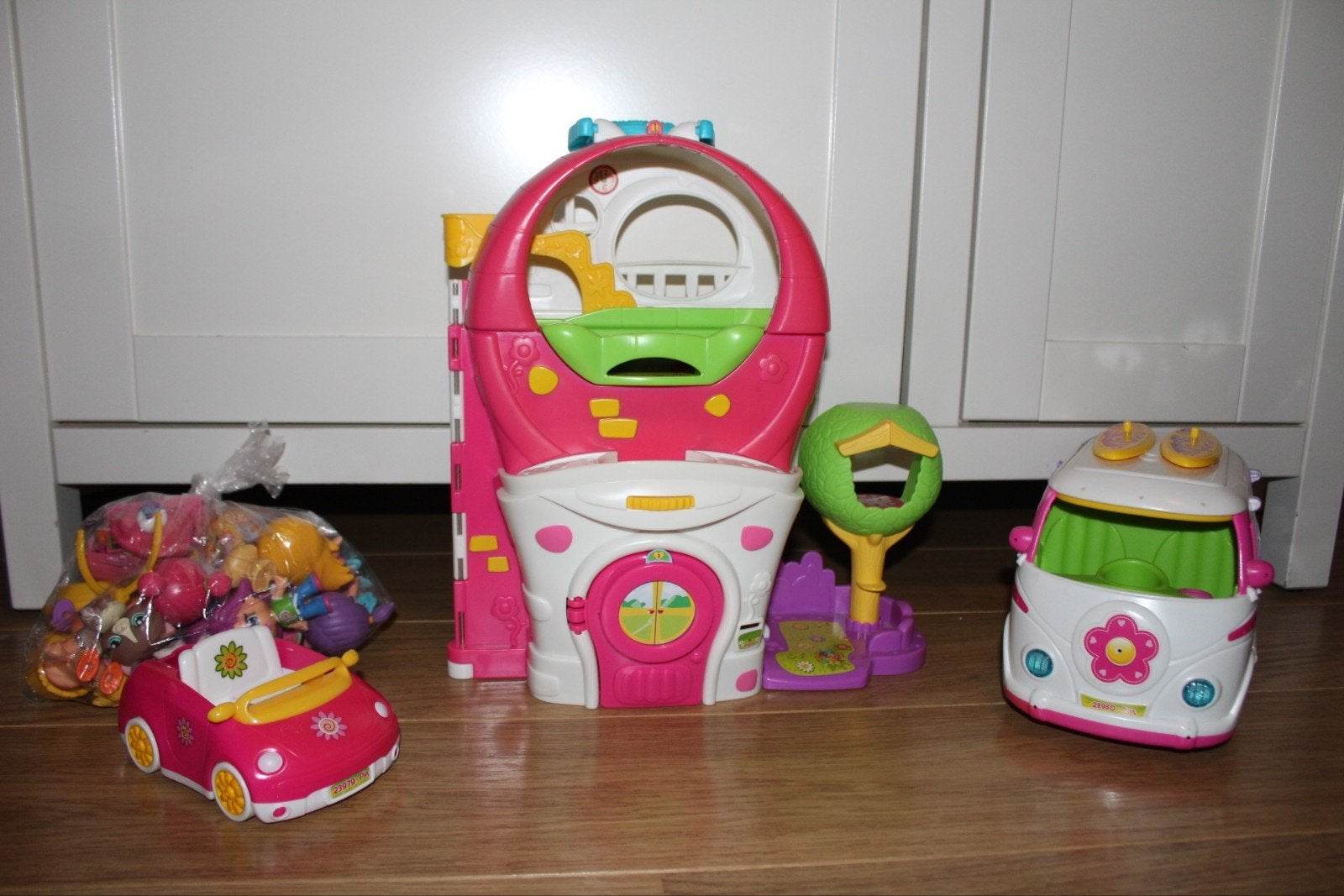 Pinypon set huis/caravan/cabrio! Zgan!, Ophalen of Verzenden, Gebruikt, Poppenhuis