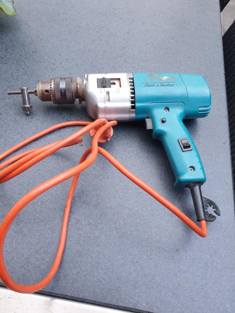 Boormachine met sleutel en grote kop - Werkt perfect, Ophalen of Verzenden