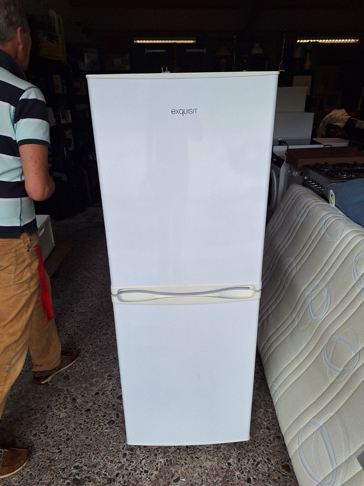 Koelkast koelvriescombinatie exquisit 150 x 55 x 55, Ophalen, Gebruikt, 200 liter of meer, Met aparte vriezer