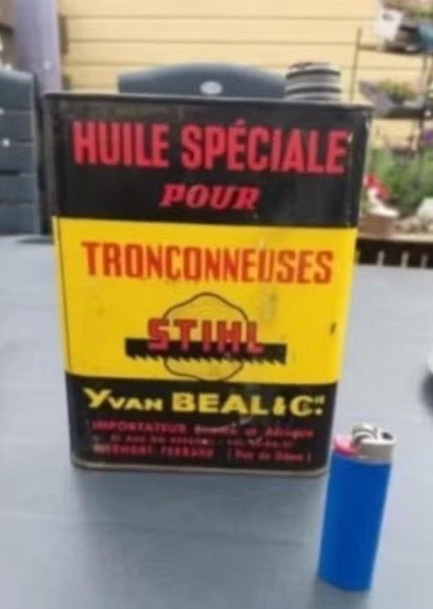 Oud olieblik Stihl, Ophalen of Verzenden, Gebruikt, Overige, Overige merken