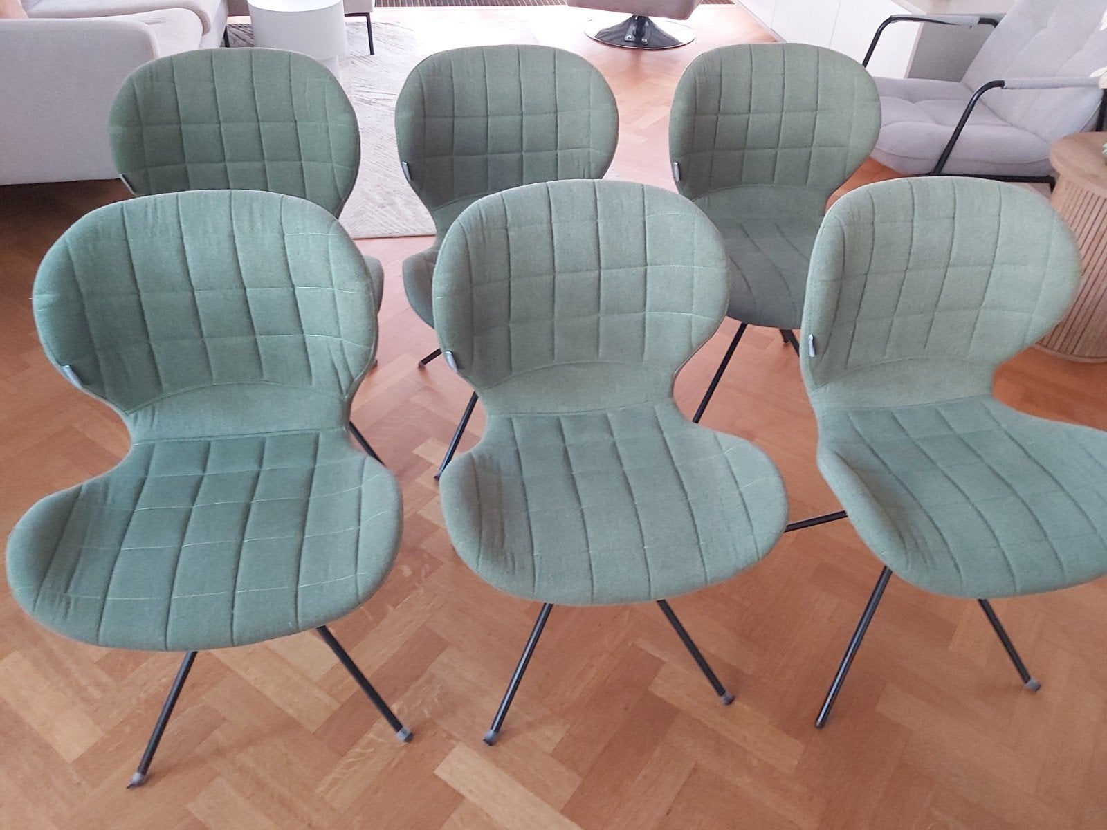 Zuiver OMG eetkamerstoelen,groen., Ophalen, Modern., Overige kleuren, Zo goed als nieuw