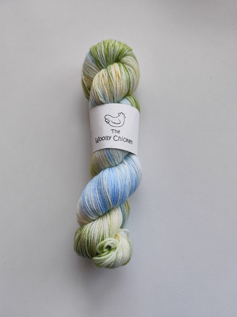 T.k. streng handgeverfd merino sokkengaren kleur Lente, Ophalen of Verzenden, Nieuw, Breien of Haken, Wol of Garen