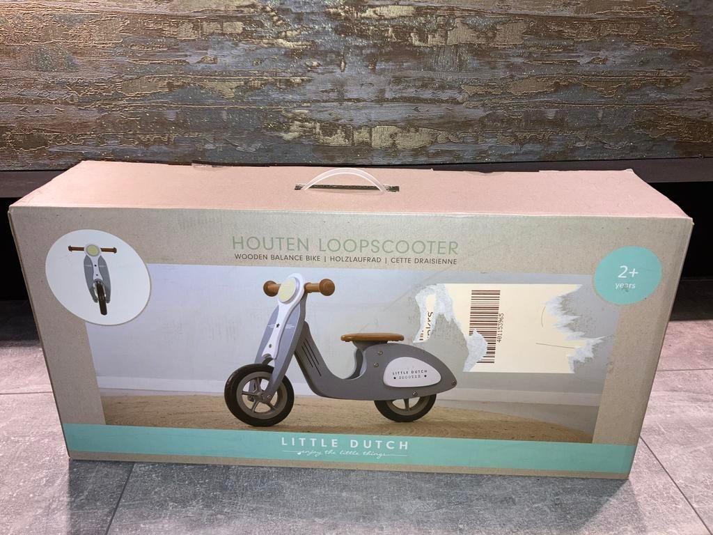 Splinternieuwe houten loopscooter in doos merk little dutch, Ophalen of Verzenden, Nieuw, Loopfiets