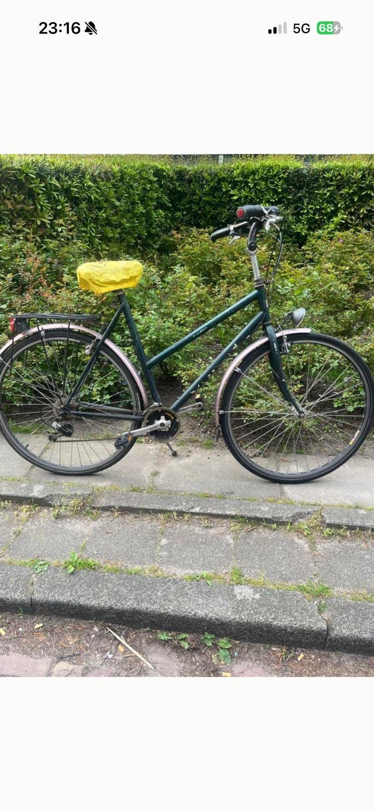 Groene damesfiets met versnellingen, Velgrem, Versnellingen, Ophalen, Overige merken