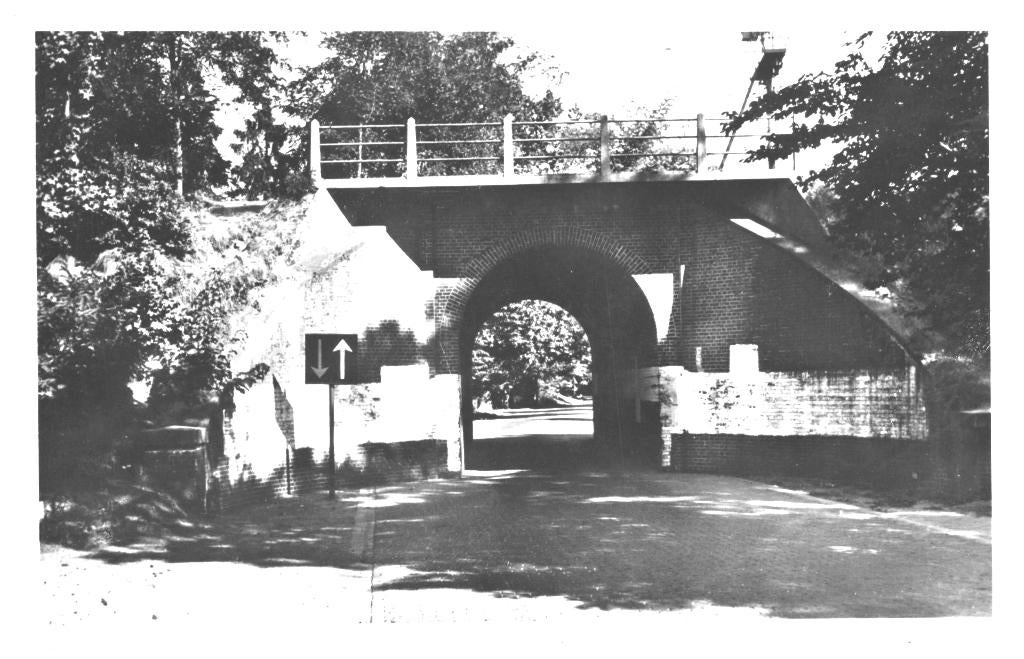 967281 Maarn U Maarnse poort jr 40 50 zegel gedeeltelijk ver, Ophalen of Verzenden, 1940 tot 1960, Gelopen, Utrecht