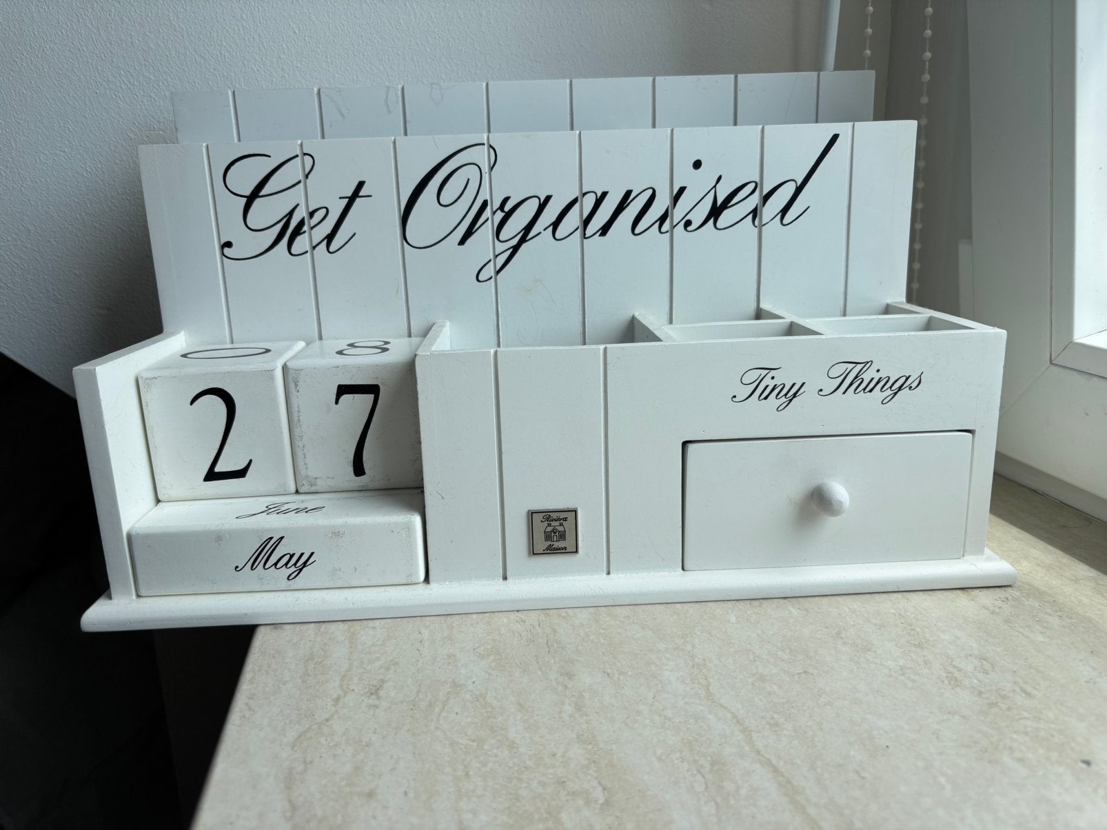 Riviera Maison Get Organised, Ophalen of Verzenden, Zo goed als nieuw, Wit, Hout