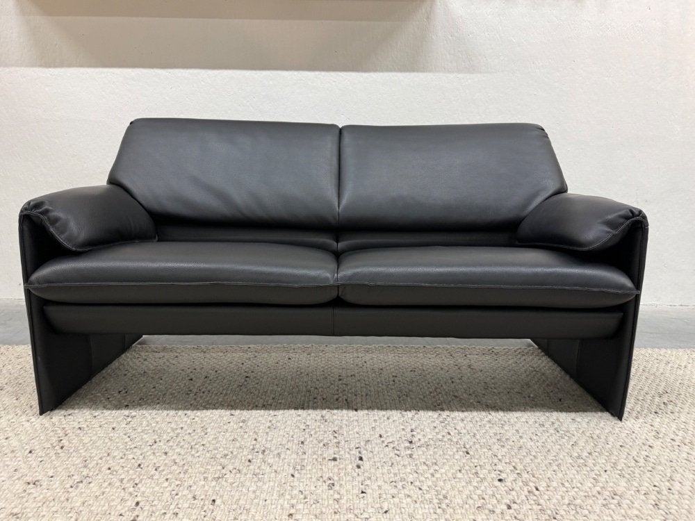 Nieuw Leolux Bora Beta 2,5 Zits Bank zwart leer 176, Leolux, Info@leolux.nl, 150 tot 200 cm, Tweepersoons