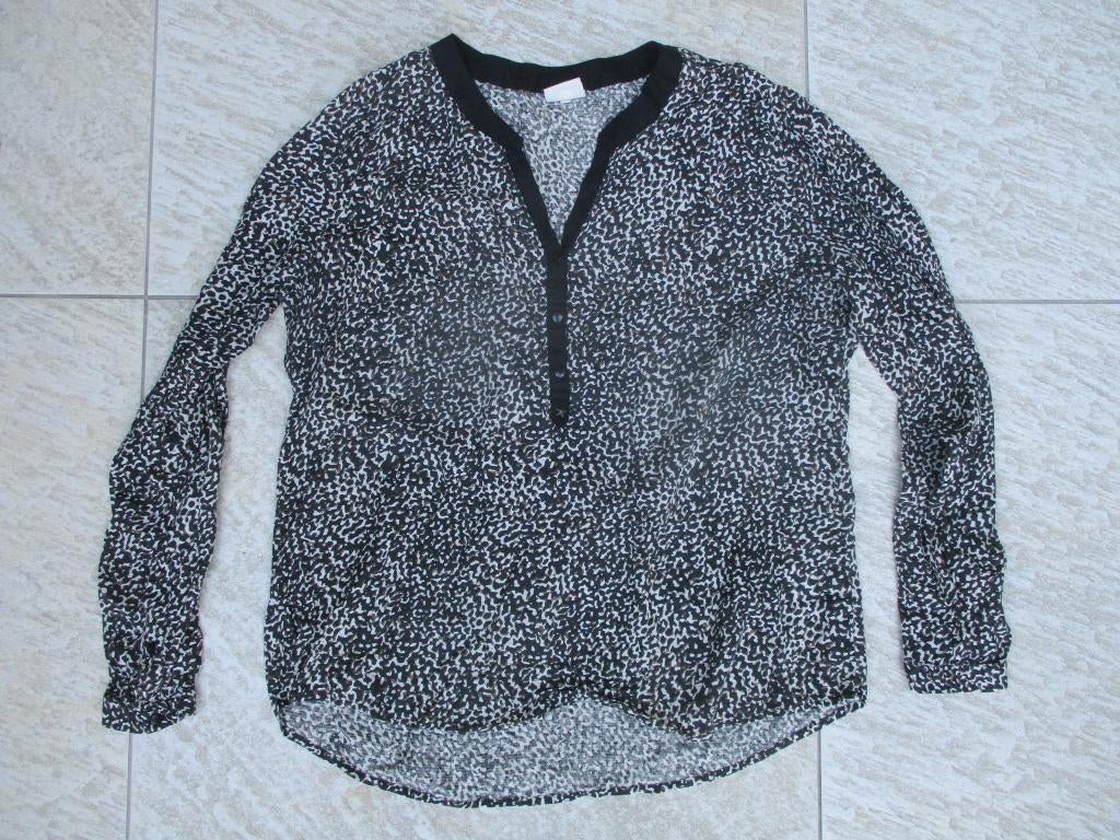 Peppercorn blouse beige / zwart panterprint maat L, Zwart, Maat 42/44 (L), Ophalen of Verzenden, Zo goed als nieuw