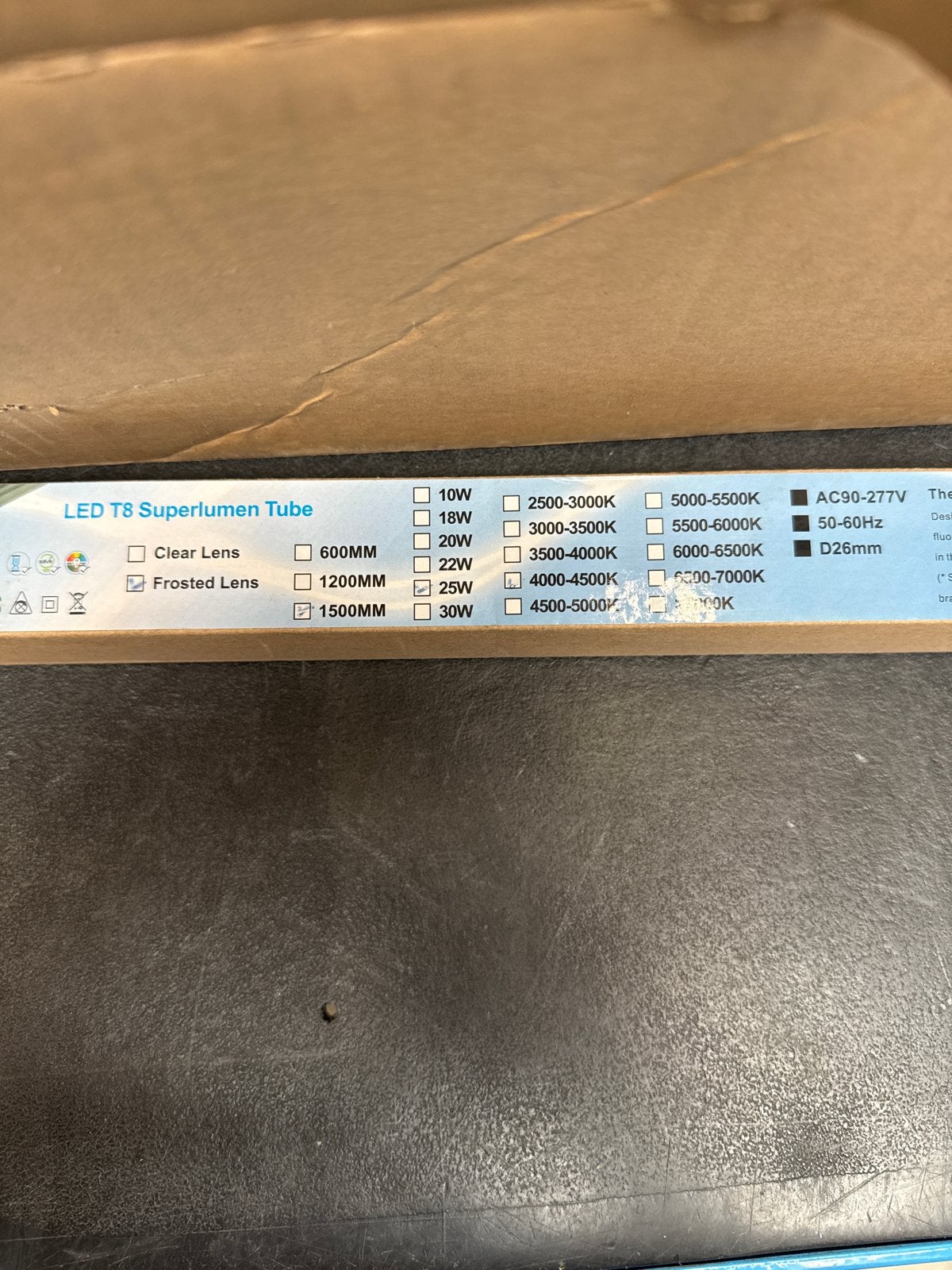 7x LED T8 Superlumen Buis 25W 1500mm 4000-4500K, Ophalen, Nieuw, G13 (TL), Overige merken
