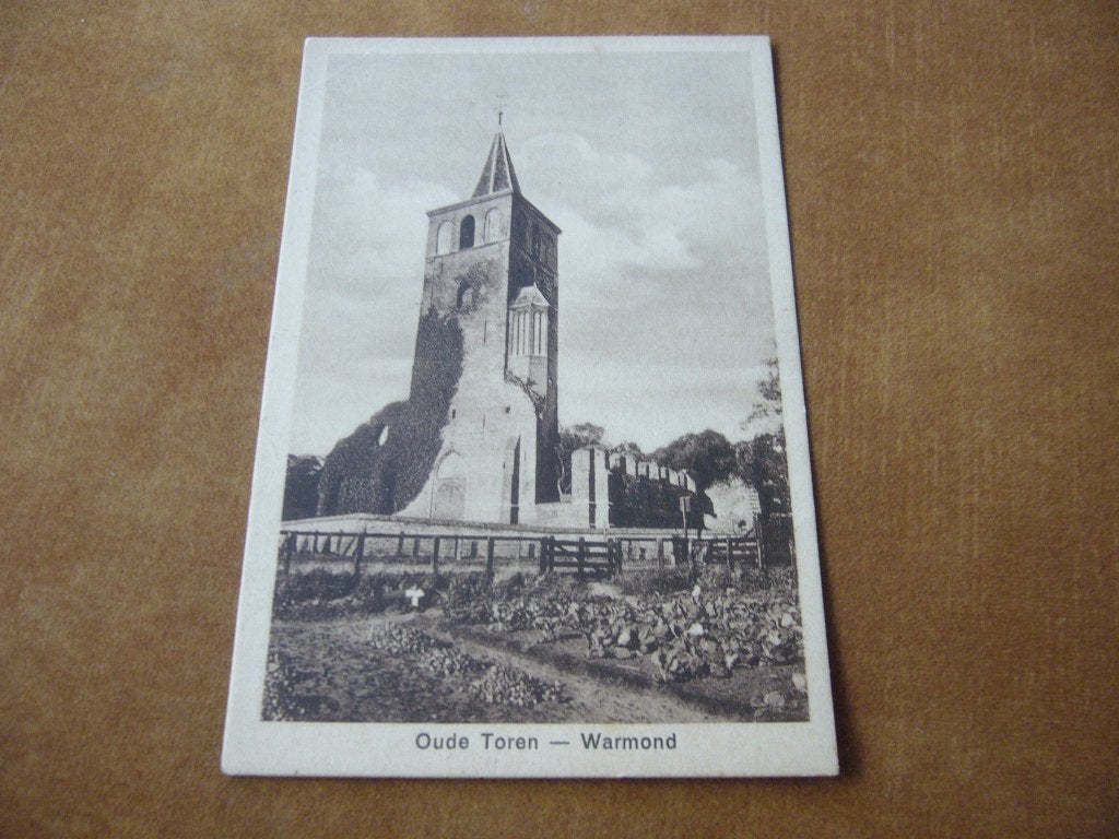 WARMOND   =  OUDE TOREN  1927, Verzamelen, Ophalen of Verzenden, 1920 tot 1940, Gelopen, Zuid-Holland