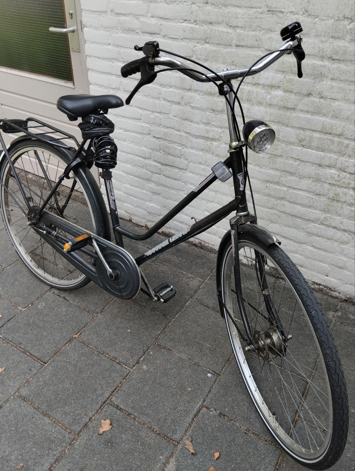 Damesfiets Gouden Leeuw - Zwart, Gebruikt, Terugtraprem, Ophalen, Overige merken, 53 tot 56 cm