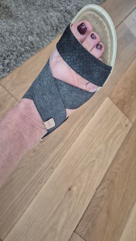 Ecco sandalen maat 40, Ophalen of Verzenden, Zo goed als nieuw, Zwart