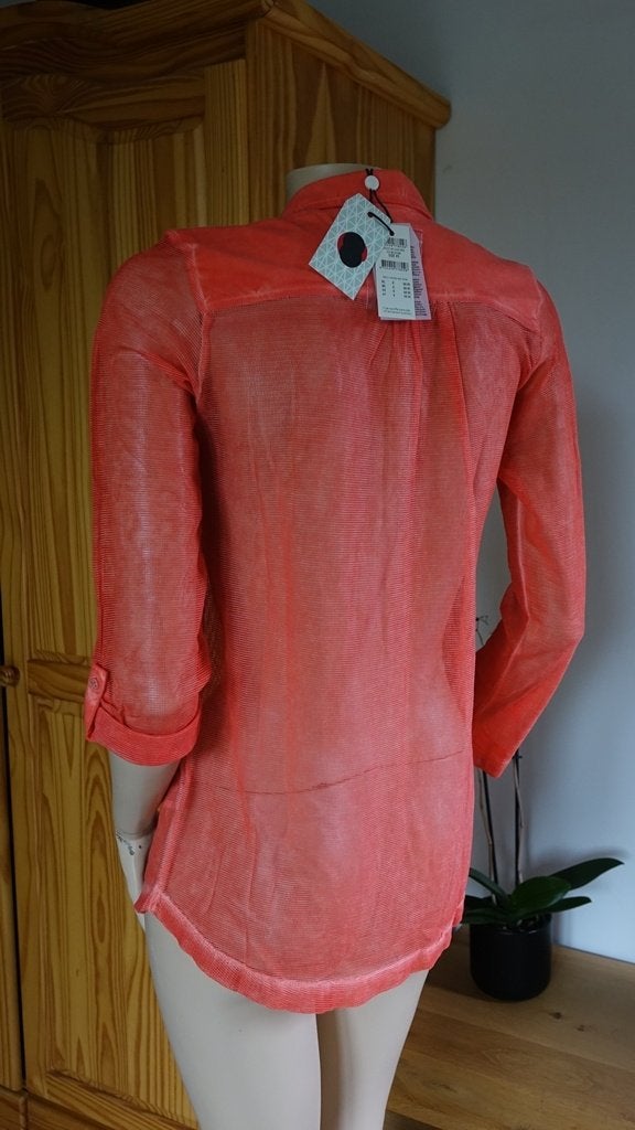 nieuw rose transparant SANDWICH bloesje, Verzenden, Nieuw, Roze, Maat 34 (XS) of kleiner