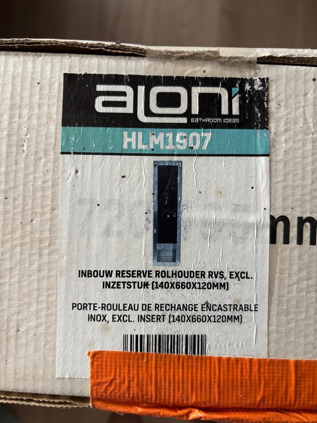 Aloni Inbouw Reserve Rolhouder RVS HLM1907, Ophalen, Nieuw, Zilver, Toilet-accessoire