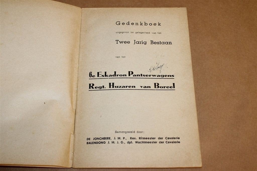 6e Eskadron Huzaren Boreel — NL-Indië, Zeldzaam 1948, Verzamelen, Militaria | Algemeen, -, -, Ophalen of Verzenden, Landmacht