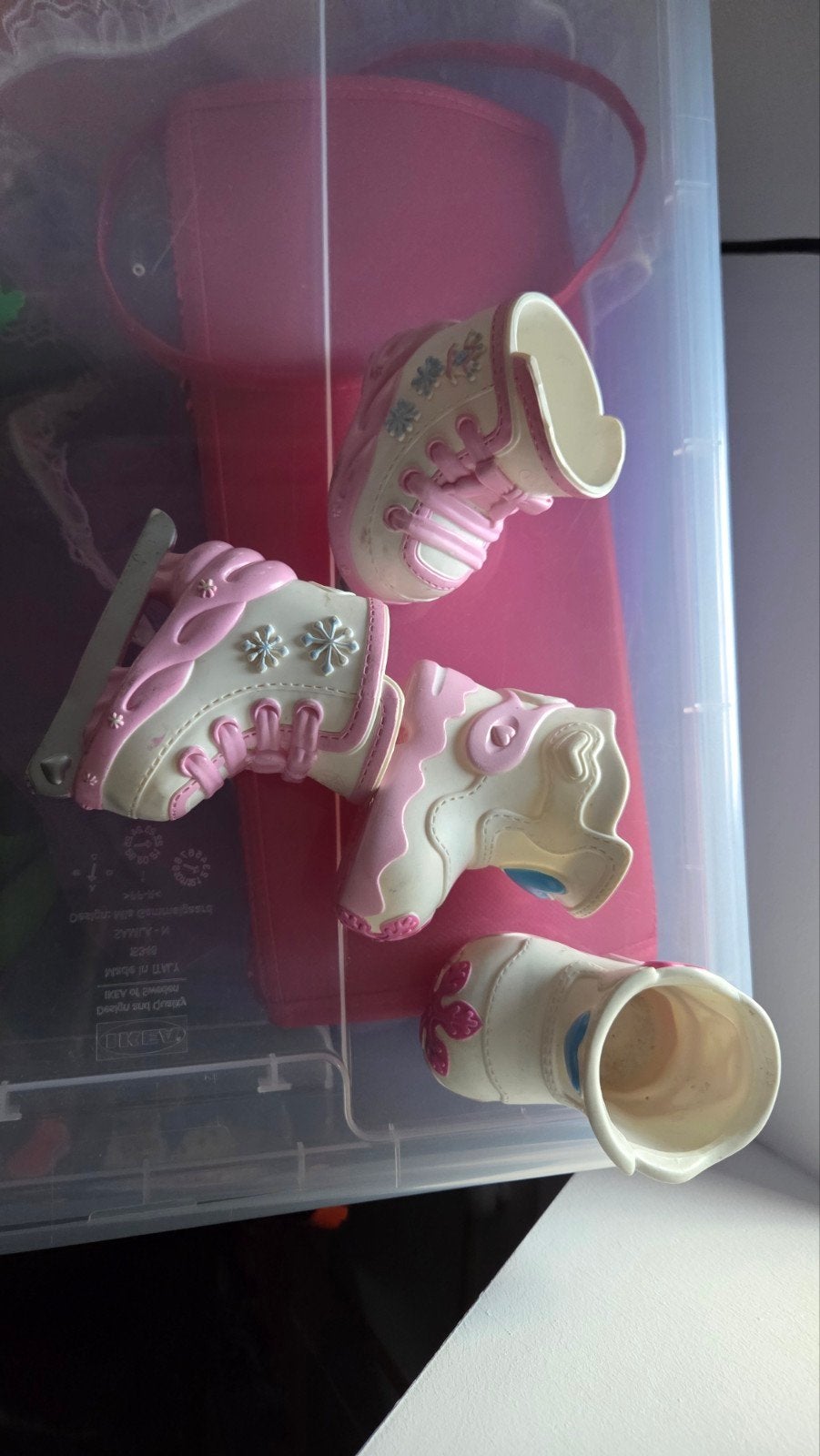 vintage baby born schaatsen en schoentjes, Ophalen of Verzenden, Gebruikt, Babypop