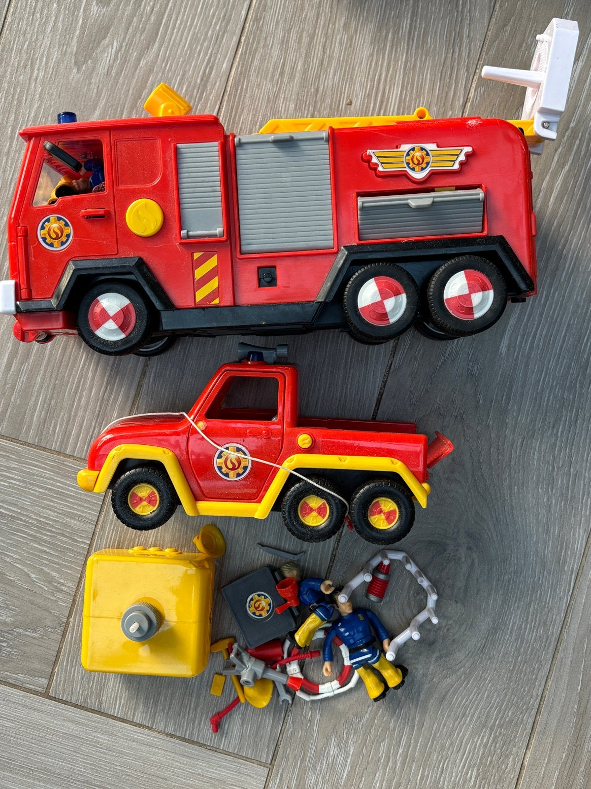 Brandweerman Sam speelgoedset met voertuigen en figuren, Kinderen en Baby's, Ophalen of Verzenden, Gebruikt