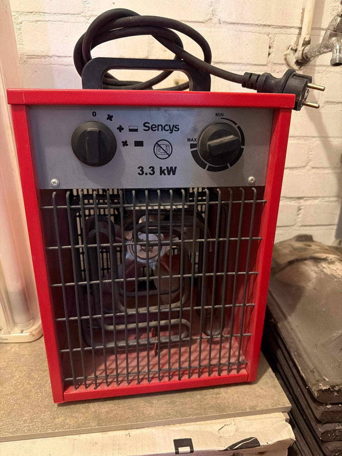 Sencys elektrische kachel 3.3 kW, 30 tot 80 cm, Gebruikt, Kachel, Minder dan 60 cm