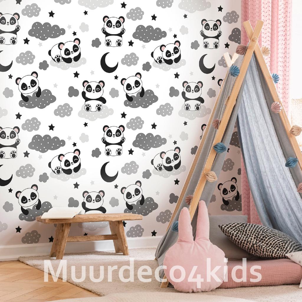 Baby Panda behang kinderkamer, babykamer, Muurdeco4kids, Kinderen en Baby's, Verzenden, Nieuw