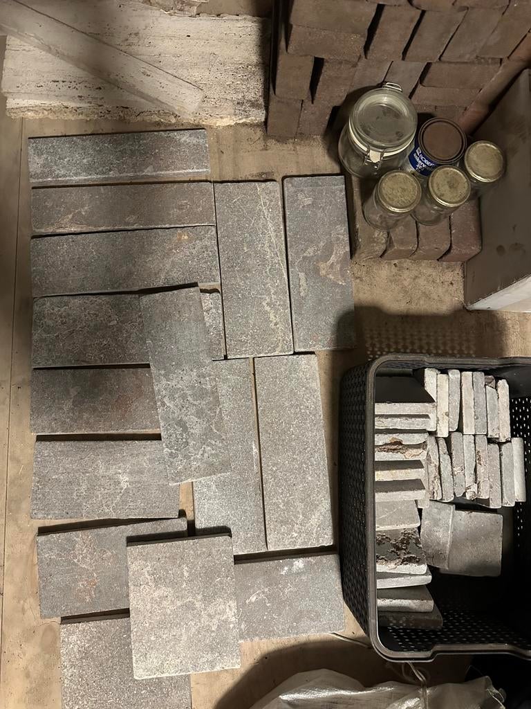 Restpartij marmer tegels, getrommeld, Ophalen, Overige materialen, 50 tot 150 cm, Overige typen