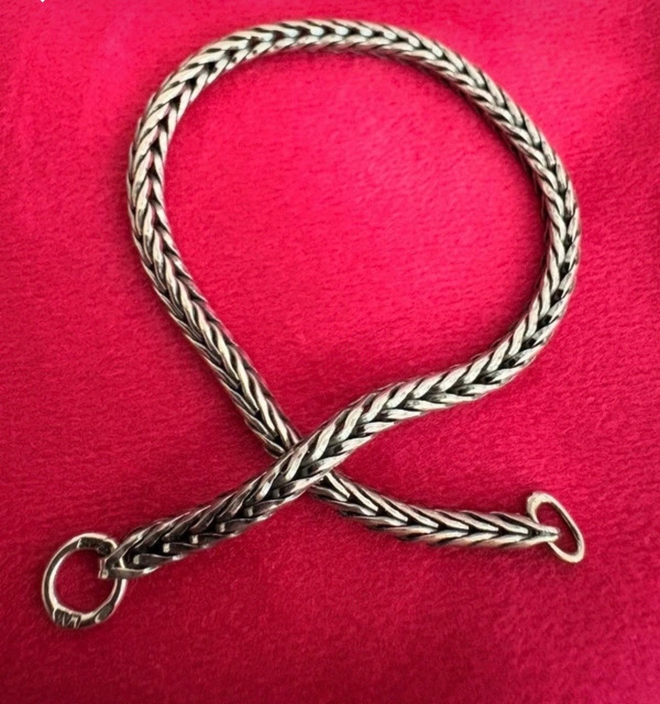 Zilveren Trollbeads armband vossenstaart 17 cm, Ophalen of Verzenden, Zo goed als nieuw, Zilver