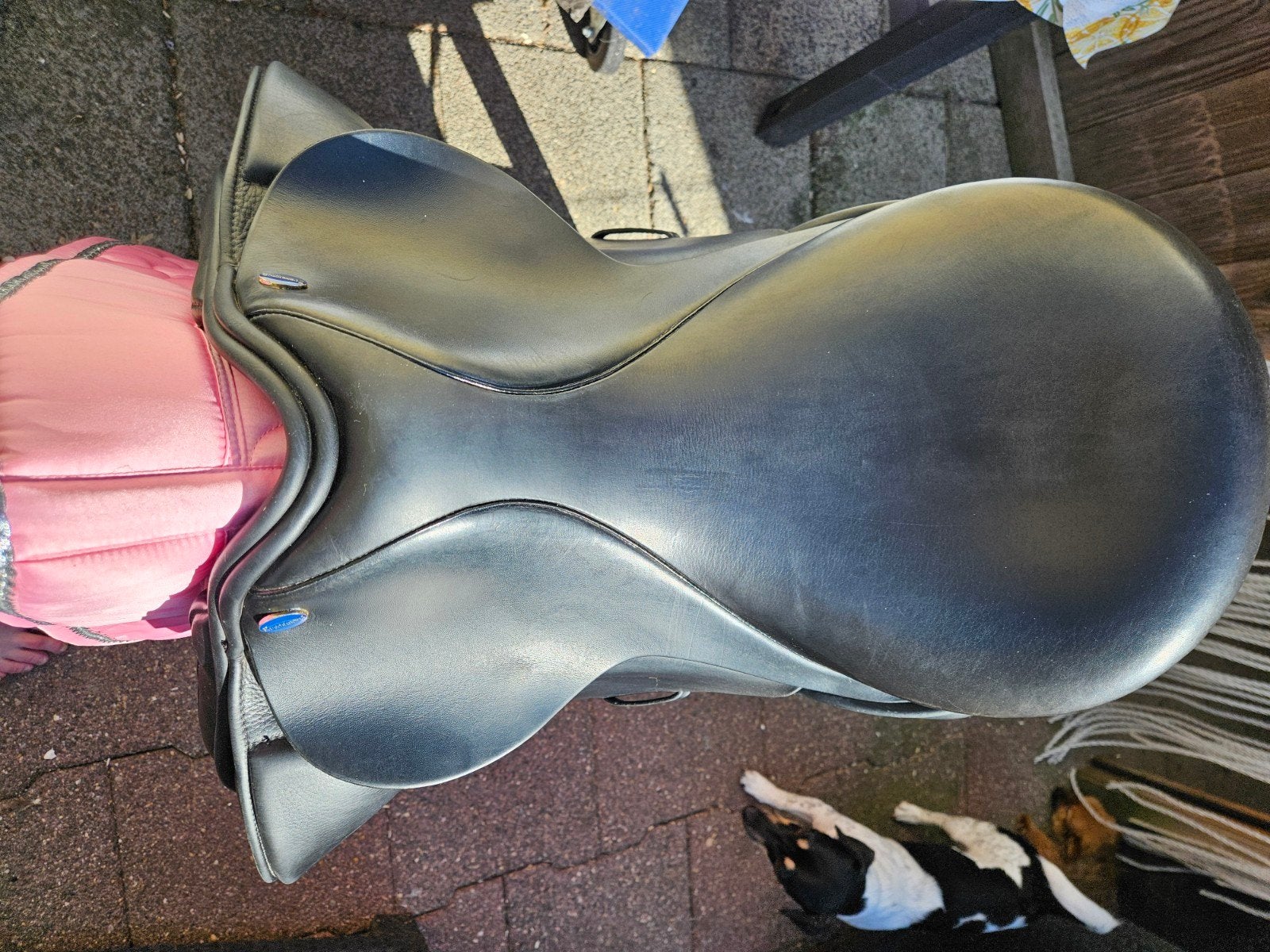 euroriding Diamant soft seat 17,5 inc dressuurzadel, Dieren en Toebehoren, Paarden en Pony's | Zadels, Ophalen, Zo goed als nieuw