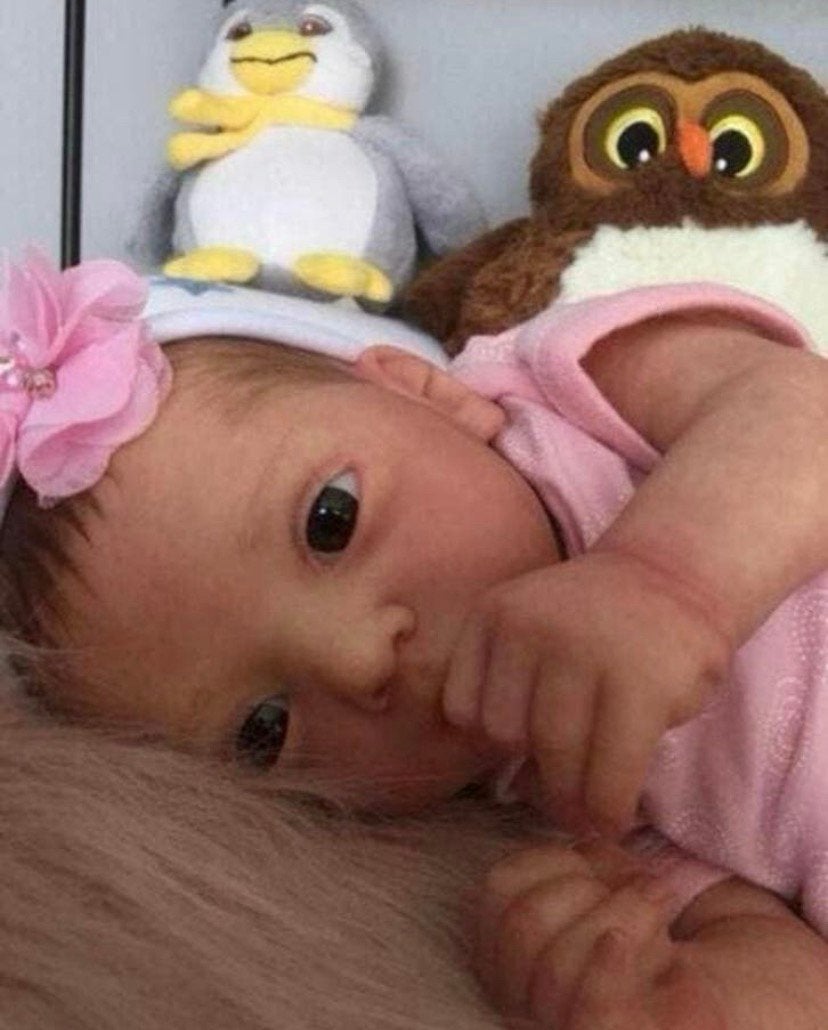 Reborn meisje Ana van gudrun legler  met certificaat, Verzamelen, Poppen, Verzenden, Zo goed als nieuw, Babypop, Levensecht of Reborn