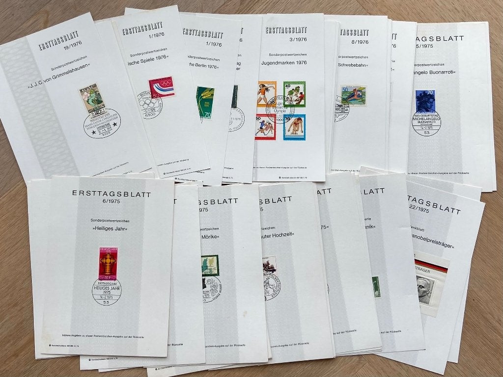 Duitsland eerstedagbladen periode 1975-1976, Verzenden, BRD